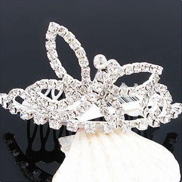 wholesale crystal tiara types of hair barrettes